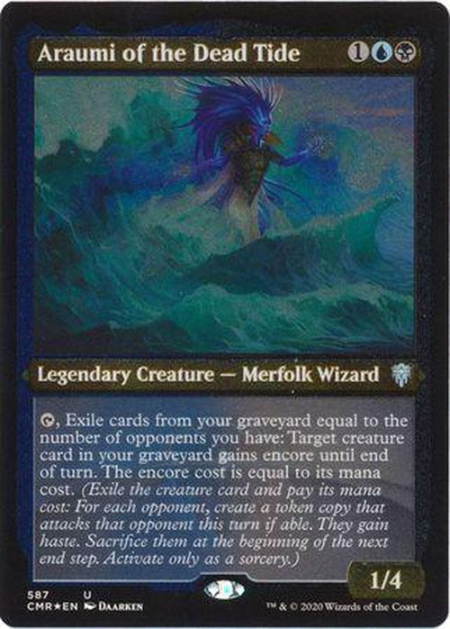 ETCHED FOIL Araumi of the Dead Tide 587 - Commander Legends-Cherry Collectables