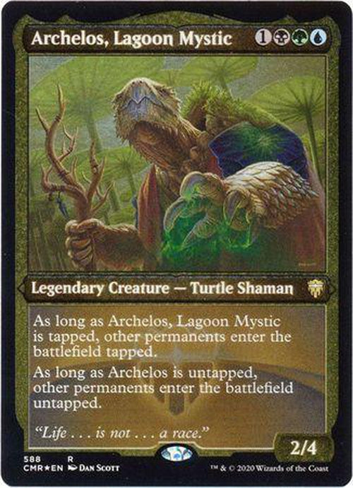 ETCHED FOIL Archelos, Lagoon Mystic 588 - Commander Legends-Cherry Collectables