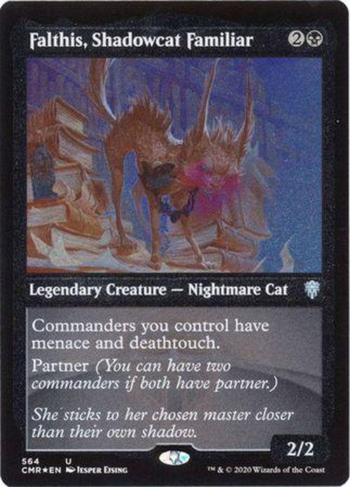 ETCHED FOIL Falthis, Shadowcat Familiar 564 - Commander Legends-Cherry Collectables