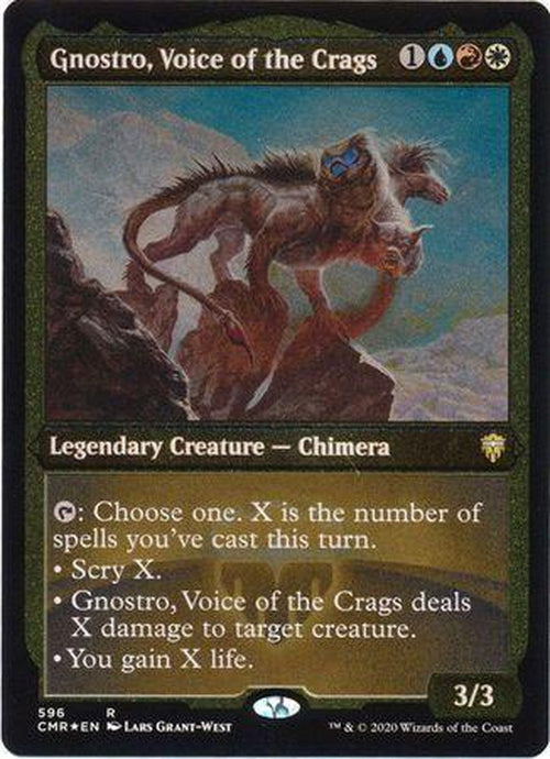 ETCHED FOIL Gnostro, Voice of the Crags 596 - Commander Legends-Cherry Collectables