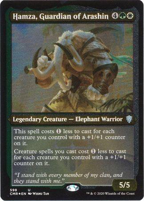 ETCHED FOIL Hamza, Guardian of Arashin 598 - Commander Legends-Cherry Collectables