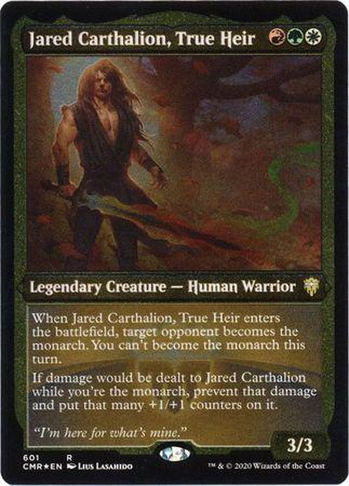 ETCHED FOIL Jared CCarthalion, True Heir 601 - Commander Legends-Cherry Collectables