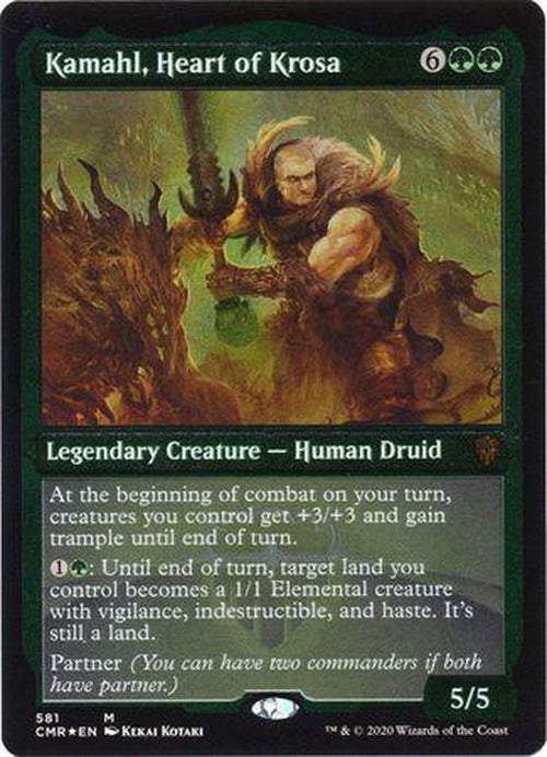 ETCHED FOIL Kamahl, Heart of Krosa 581 - Commander Legends-Cherry Collectables