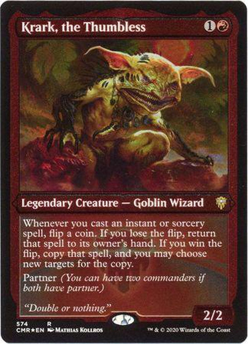ETCHED FOIL Krark, the Thumbless 574 - Commander Legends-Cherry Collectables