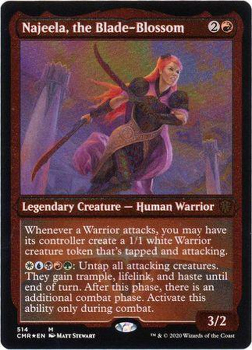 ETCHED FOIL Najeela, the Blade-Blossom 514 - Commander Legends-Cherry Collectables