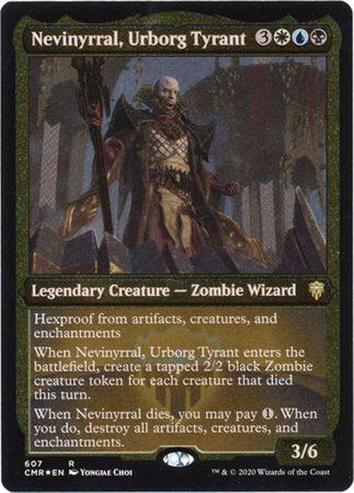 ETCHED FOIL Nevinyrral, Urborg Tyrant 607 - Commander Legends-Cherry Collectables