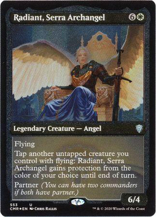 ETCHED FOIL Radiant, Serra Archangel 553 - Commander Legends-Cherry Collectables