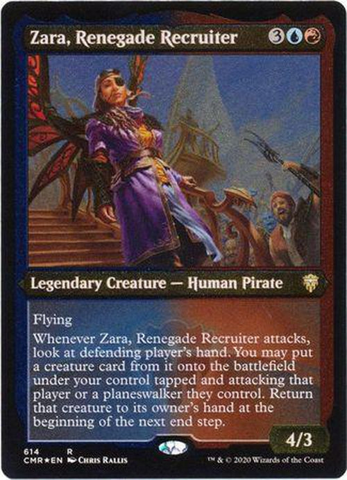 ETCHED FOIL Zara, Renegade Recruiter 614 - Commander Legends-Cherry Collectables