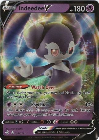Indeedee V - 39/72 - Ultra Rare Shining Fates-Cherry Collectables
