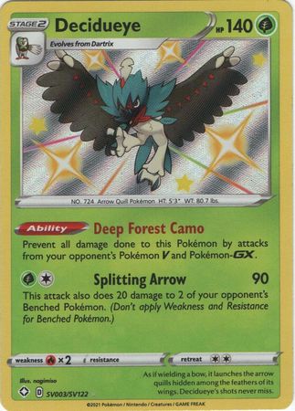 Decidueye - SV3/SV122 - Shiny Rare Shining Fates-Cherry Collectables