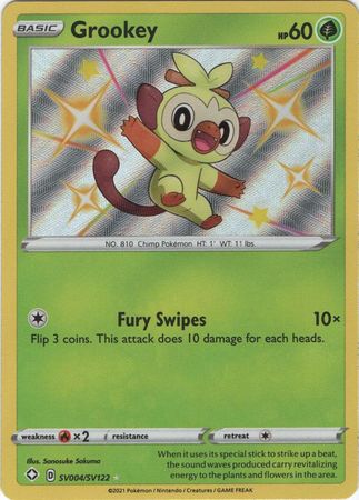 Grookey - SV4/SV122 - Shiny Rare Shining Fates-Cherry Collectables