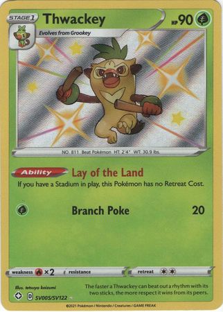 Thwackey - SV5/SV122 - Shiny Rare Shining Fates-Cherry Collectables