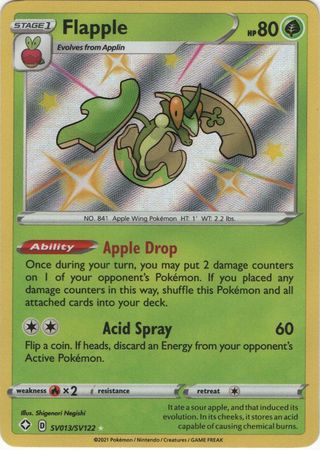 Flapple - SV13/SV122 - Shiny Rare Shining Fates-Cherry Collectables