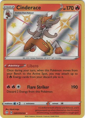 Cinderace - SV17/SV122 - Shiny Rare Shining Fates-Cherry Collectables