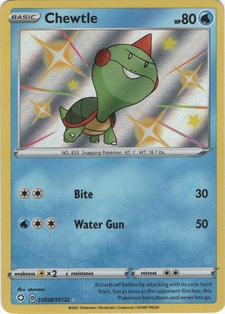 Chewtle - SV28/SV122 - Shiny Rare Shining Fates-Cherry Collectables
