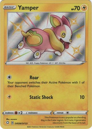 Yamper - SV39/SV122 - Shiny Rare Shining Fates-Cherry Collectables