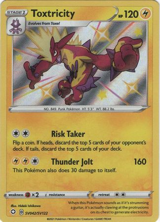 Toxtricity - SV42/SV122 - Shiny Rare Shining Fates-Cherry Collectables