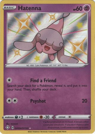 Hatenna - SV54/SV122 - Shiny Rare Shining Fates-Cherry Collectables