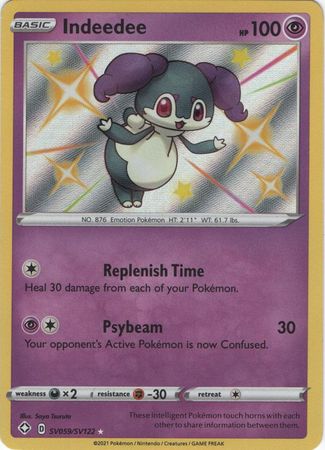Indeedee - SV59/SV122 - Shiny Rare Shining Fates-Cherry Collectables