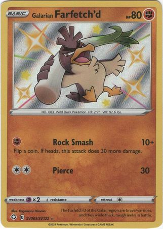 Galarian Farfetch'd - SV63/SV122 - Shiny Rare Shining Fates-Cherry Collectables