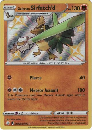 Galarian Sirfetch'd - SV64/SV122 - Shiny Rare Shining Fates-Cherry Collectables