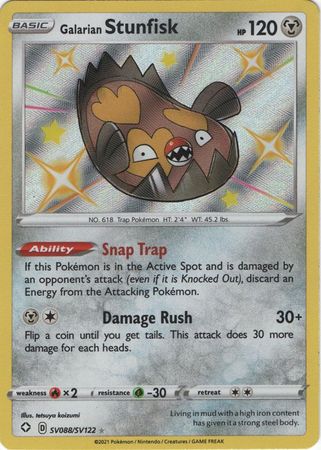 Galarian Stunfisk - SV88/SV122 - Shiny Rare Shining Fates-Cherry Collectables