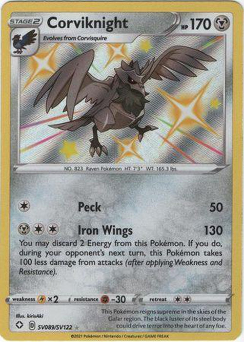 Corviknight - SV89/SV122 - Shiny Rare Shining Fates-Cherry Collectables
