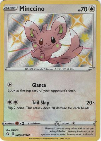 Minccino - SV93/SV122 - Shiny Rare Shining Fates-Cherry Collectables