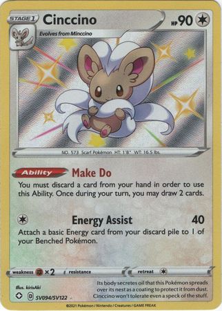 Cinccino - SV94/SV122 - Shiny Rare Shining Fates-Cherry Collectables