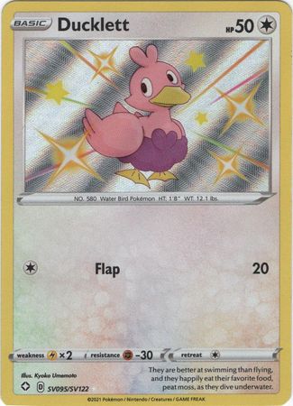 Ducklett - SV95/SV122 - Shiny Rare Shining Fates-Cherry Collectables