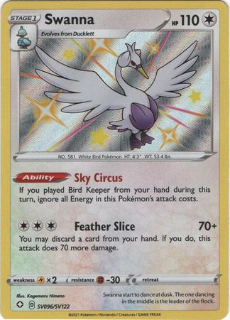 Swanna - SV96/SV122 - Shiny Rare Shining Fates-Cherry Collectables