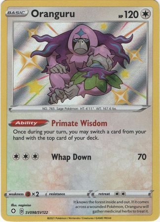 Oranguru - SV98/SV122 - Shiny Rare Shining Fates-Cherry Collectables