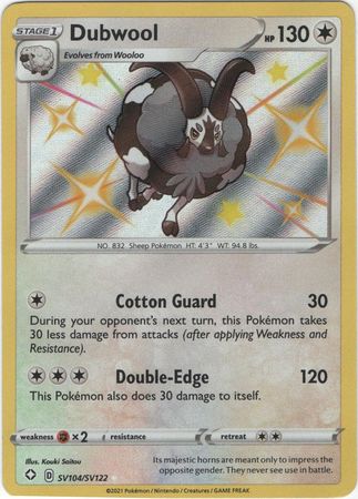Dubwool - SV104/SV122 - Shiny Rare Shining Fates-Cherry Collectables