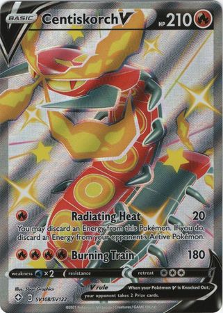Centiskorch V - SV108/SV122 - Shiny Rare Shining Fates-Cherry Collectables