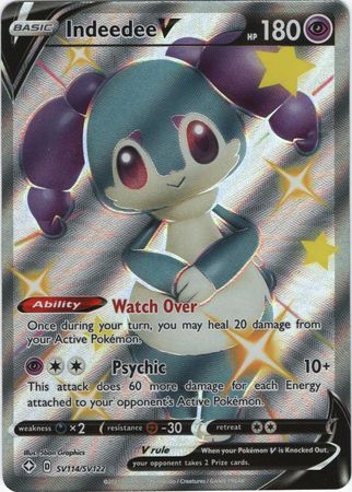 Indeedee V - SV114/SV122 - Shiny Rare Shining Fates-Cherry Collectables