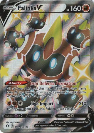Falinks V - Sv115/sv122 - Shiny Ultra Rare Shining Fates Cherry Collectables Falinks V - Sv115/sv122 - Shiny Ultra Rare Shining Fates Cherry Collectables