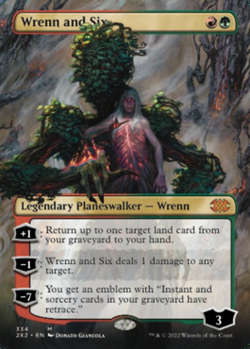 BORDERLESS Wrenn and Six 334# - Mythic Double Masters 2022