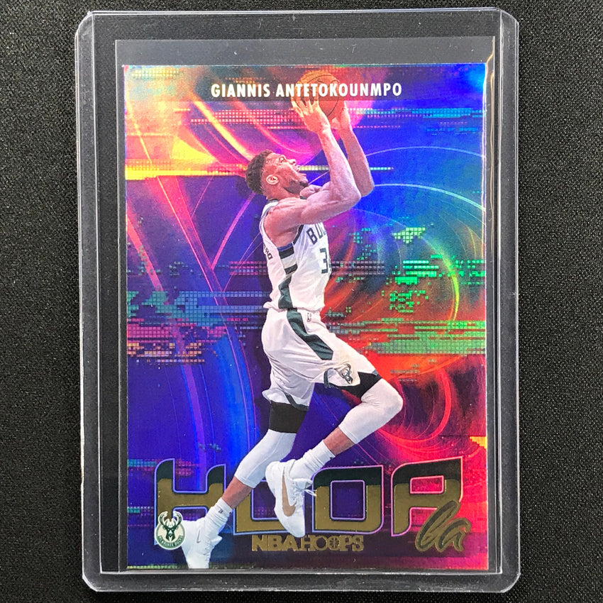 2021-22 Hoops Giannis Antetokounmpo Hoopla Holo No 6