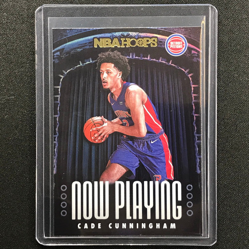 2021-22 Hoops Cade Cunningham Now Playing Holo Sp No 1