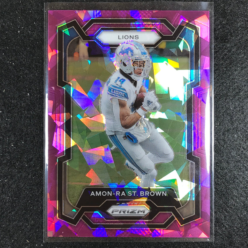 2023 Prizm Football Amon-ra St. Brown Base Purple Ice 98/225