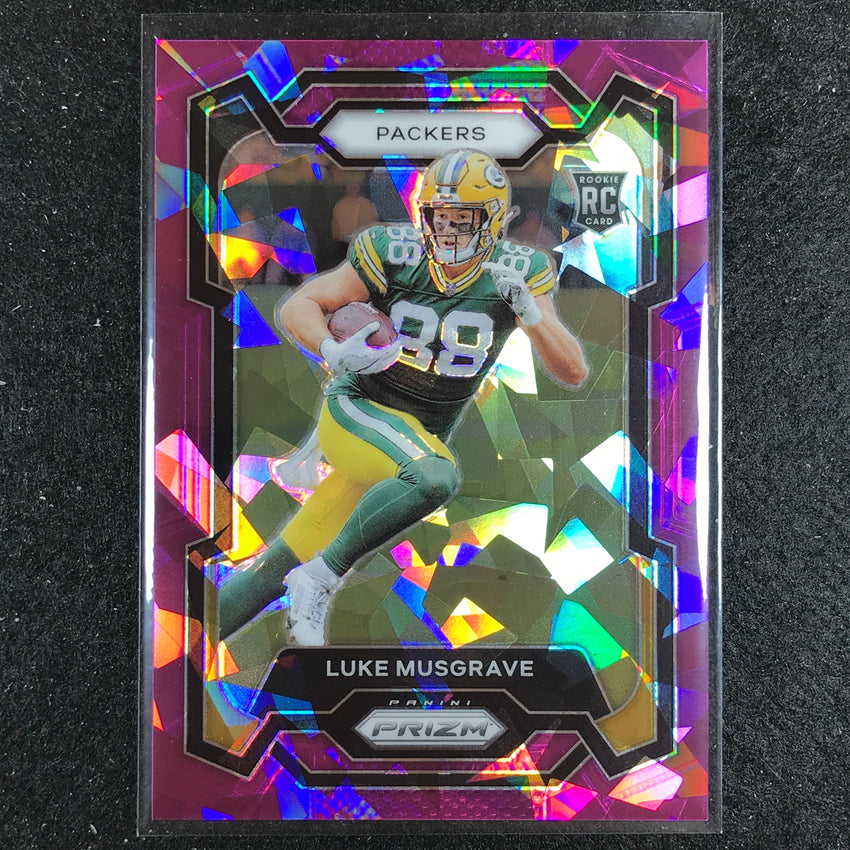 2023 Prizm Football Luke Musgrave Rookie Base Purple Ice 96/225