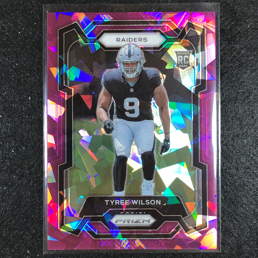 2023 Prizm Football Tyree Wilson Rookie Base Purple Ice 113/225