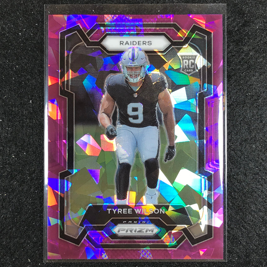 2023 Prizm Football Tyree Wilson Rookie Base Purple Ice 187/225