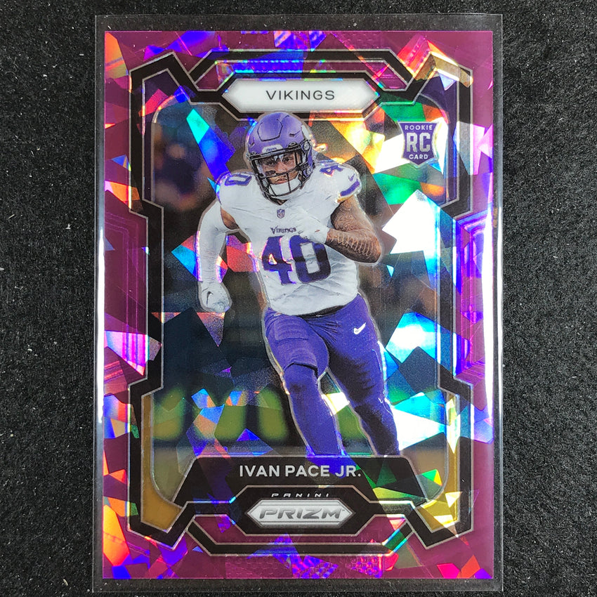 2023 Prizm Football Ivan Pace Jr. Rookie Base Purple Ice 113/225