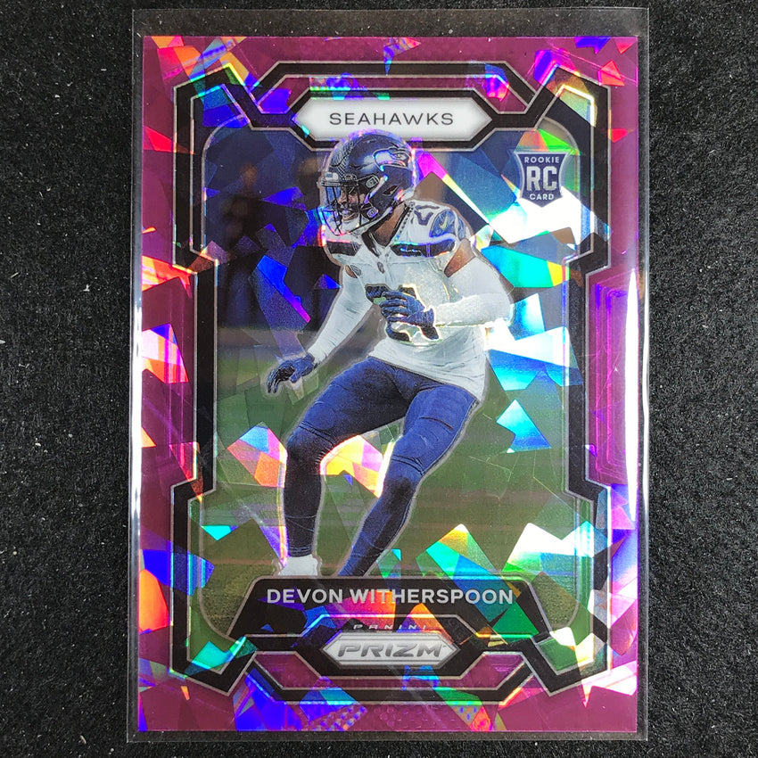 2023 Prizm Football Devon Witherspoon Rookie Base Purple Ice 210/225