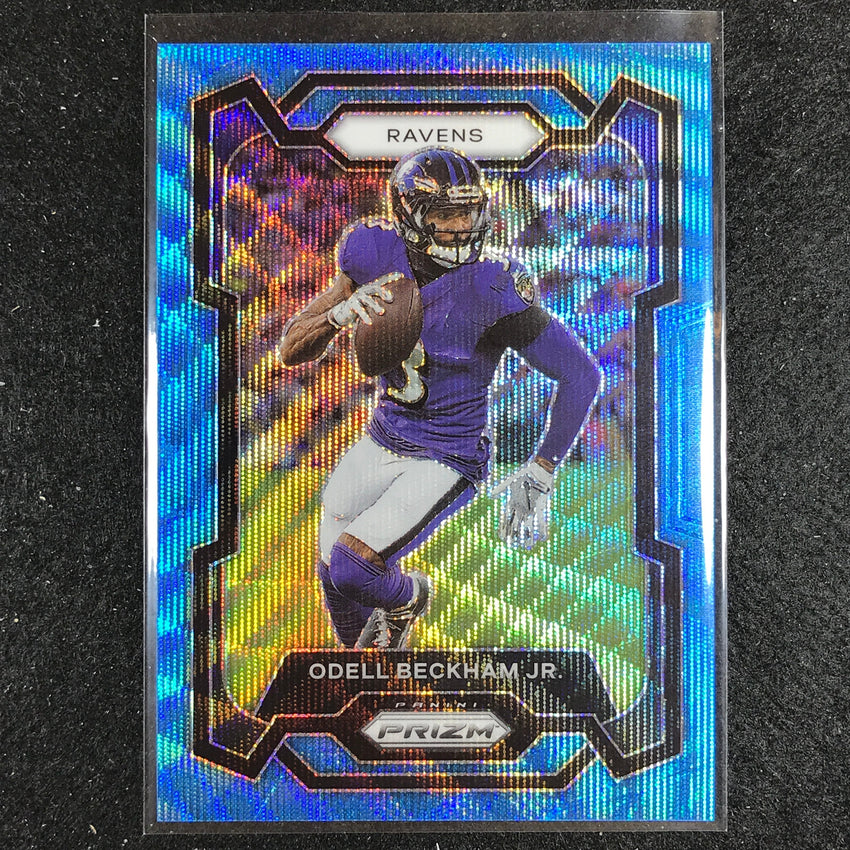2023 Prizm Football Odell Beckham Jr. Base Blue Wave 99/199