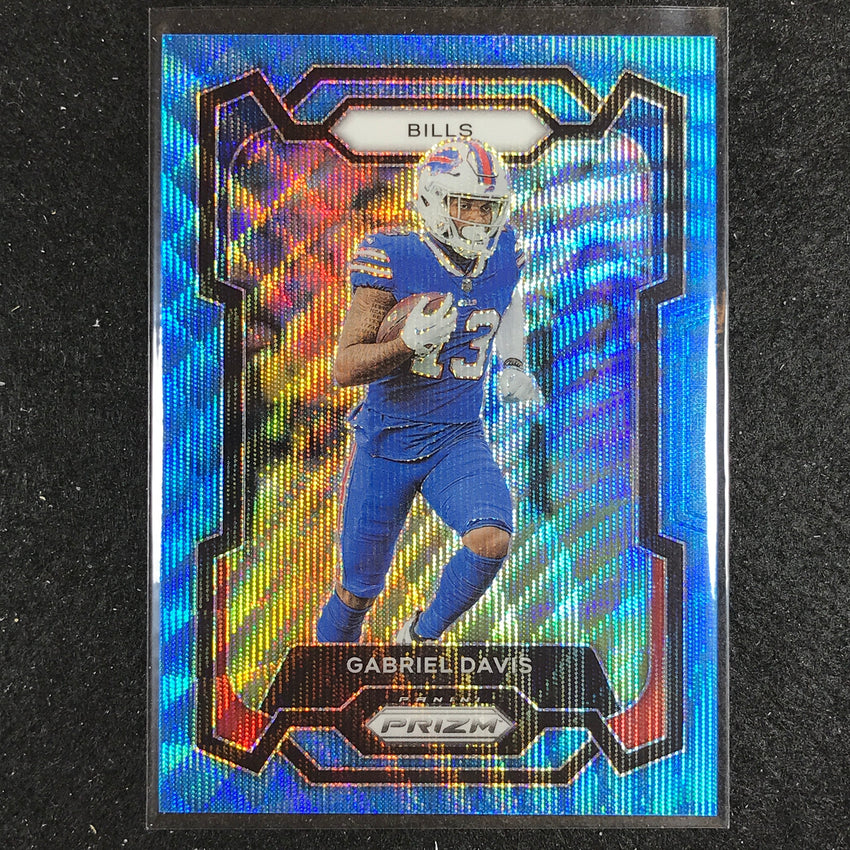 2023 Prizm Football Gabriel Davis Base Blue Wave 47/199