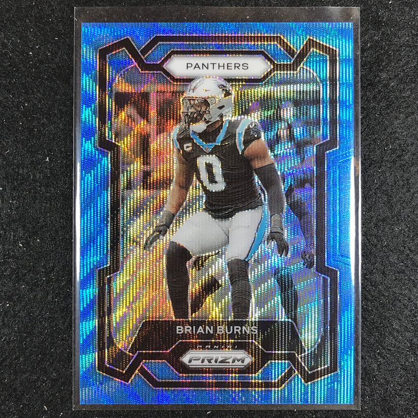 2023 Prizm Football Brian Burns Base Blue Wave 168/199