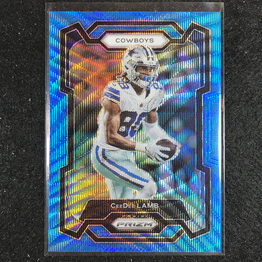 2023 Prizm Football Ceedee Lamb Base Blue Wave 175/199