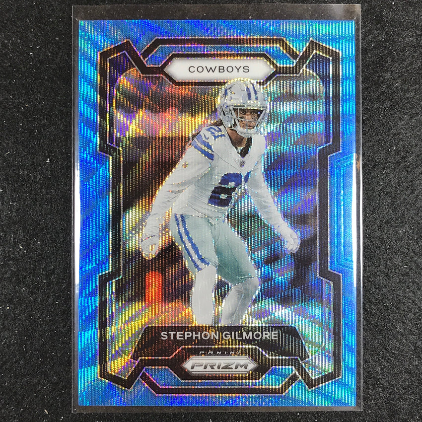 2023 Prizm Football Stephon Gilmore Base Blue Wave 40/199